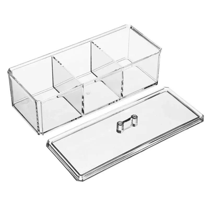 

Acrylic Tea Container Storage Box Used in Kitchen Cabinet and Pantry| Holder for Tea Bags, Packets, Small Items, BPA free Clear