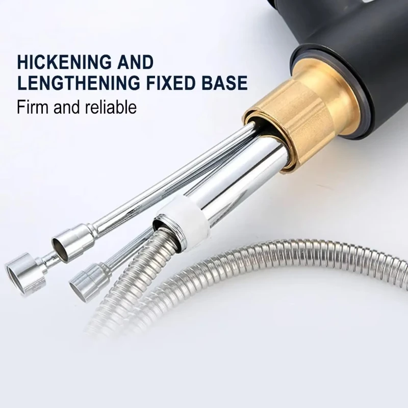 Stainless Steel Kitchen Faucet Deck Mounted Pull Out Rotation Sprayer Sink 360 Degree Hot Cold Mixer Tap Shower