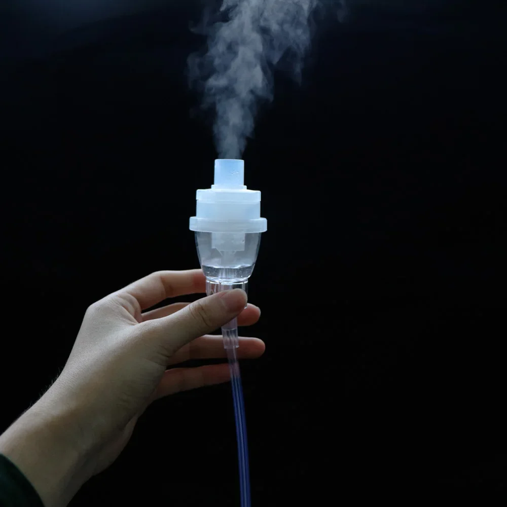 3pcs Nebulizer Atomized Cup Mouth Pipe Nose Pipe Air Compressor Tank Asthma Inhaler Allergy Inhaler Aerosol Medication Atomizer