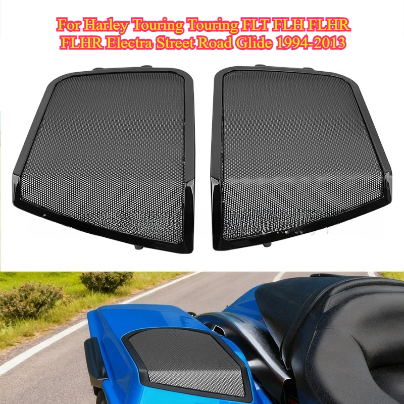 

Saddlebag Lid Speaker Grill Motorcycle For Harley Touring Touring FLT FLH FLHR FLHR Electra Street Road Glide 1994-2013