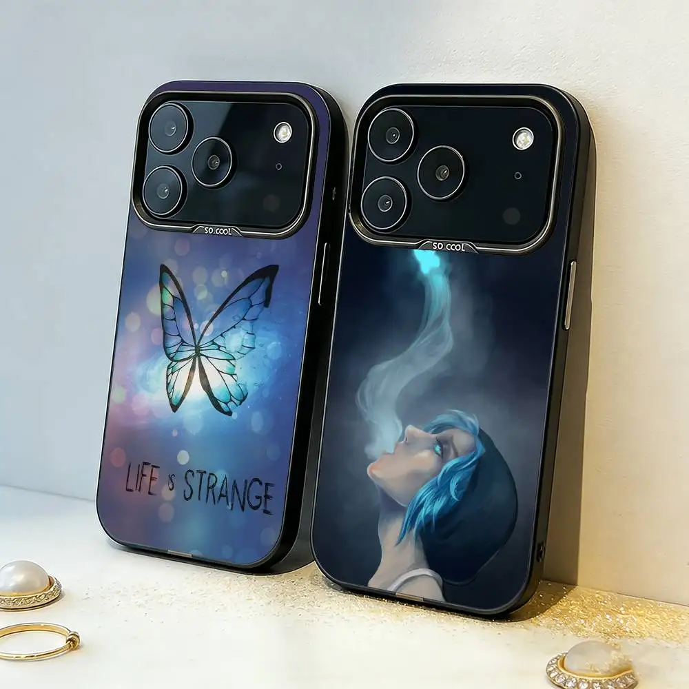 

B-Blue-Game L-Life Is Strange Phone Case For iPhone17 16 15 14 13 12 Pro Max Grey Black Matte Laser Metallic Aurora Funda