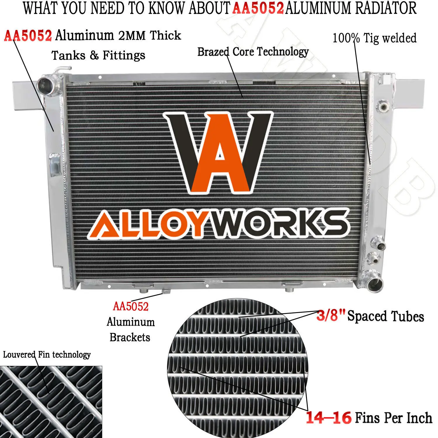 

3 Row Aluminum Radiator For 1990-2002 MERCEDES BENZ SL500 500 SL R129 5.0L V8 AT