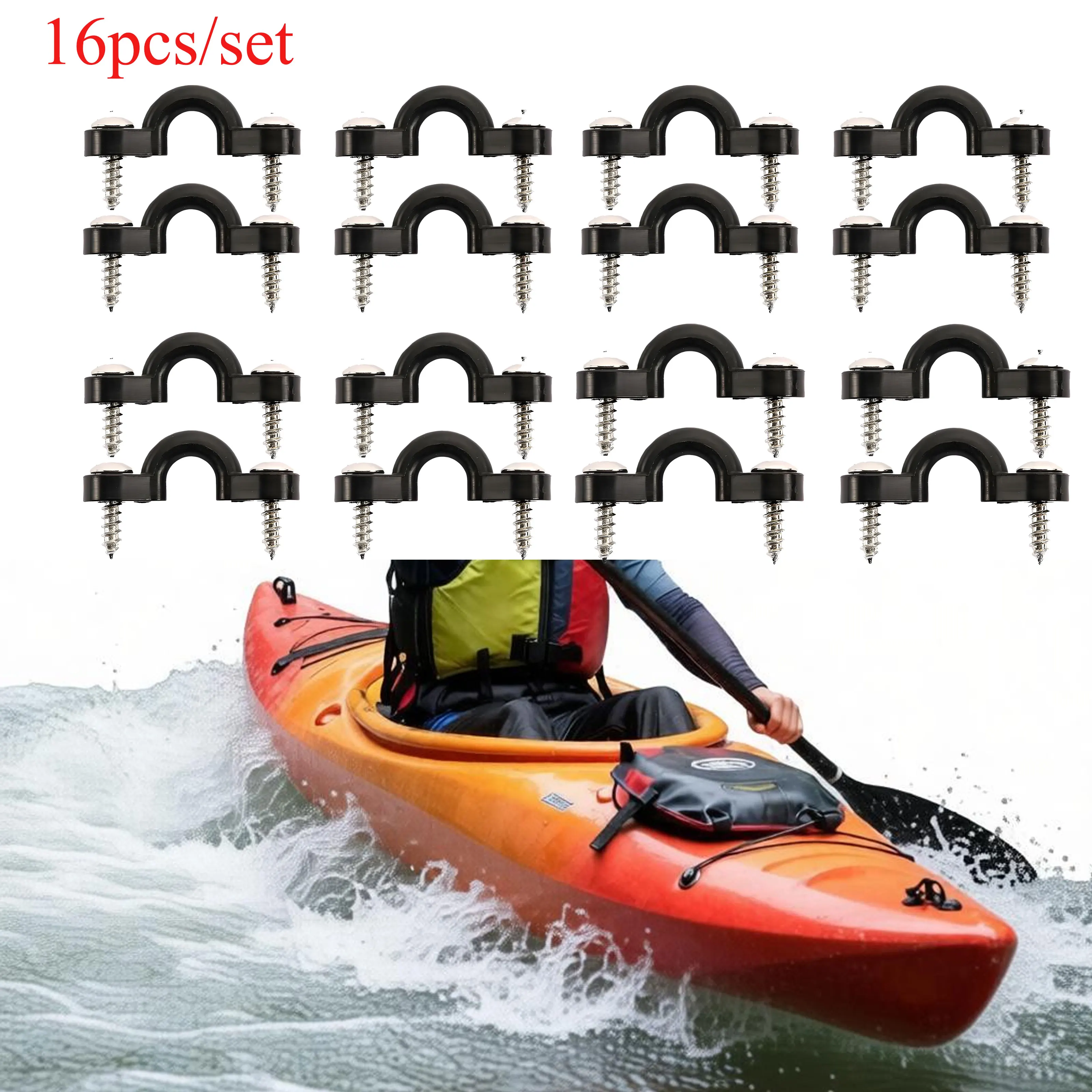 Us Aquatic Sports - 48 個カヤッククリップインフレータブルボート魚漕ぎツールマリンボート水生スポーツサーフィンデッキリギングキット弾性ロープアクセサリー