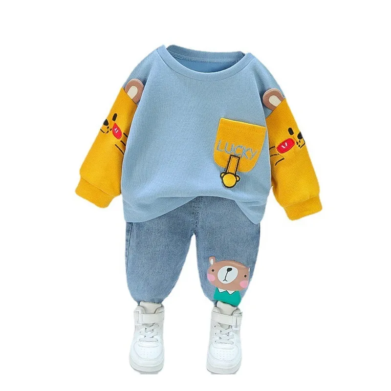 New Spring Autumn Baby Girls Clothes Children Boys Fashion T-Shirt Pants 2Pcs/Sets Toddler Casual Cotton Costume Kids Tracksuits