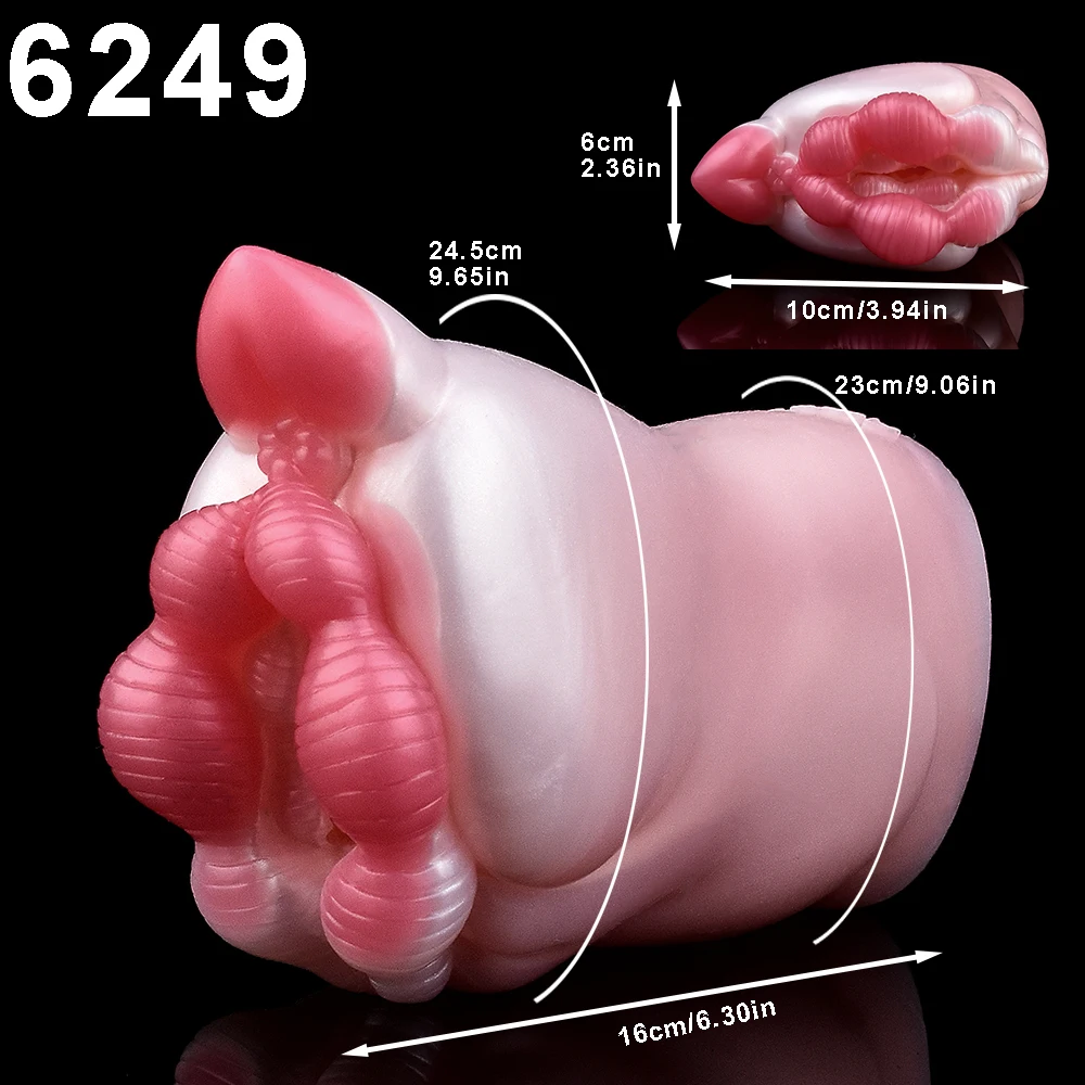 GEEBA Soft Silicone Male Masturbators Realistic Vaginal Onahole Dual Head Entered Fantasy Pocket Pussy Stroker Prostate Massager