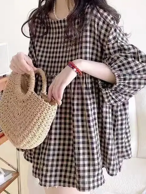 

Свободная хлопково-льняная рубашка с кружевной отделкой, большие размеры, повседневный стиль, модная женская одежда премиум-качества, летняя новинка