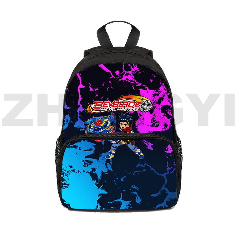 Tren Anime Jepang Beyblade Burst 3D ransel Mini lucu kanvas TK tas sekolah anak-anak 16 inci permainan panas tas Kawaii