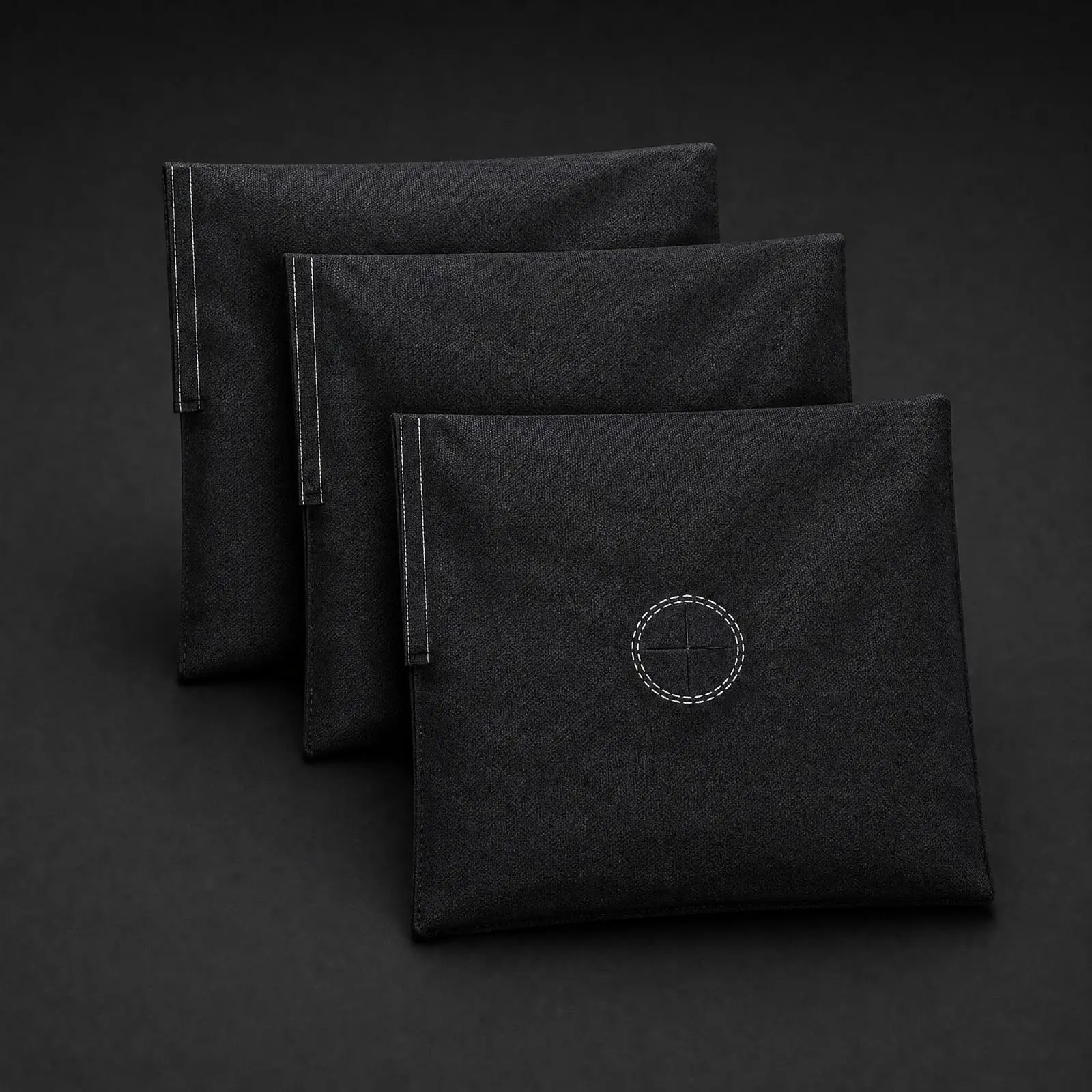 Foldable Canvas Flag Pole Sandbag Weight Bag with Center Opening for Tent Awning Umbrella Outdoor Stabilizer