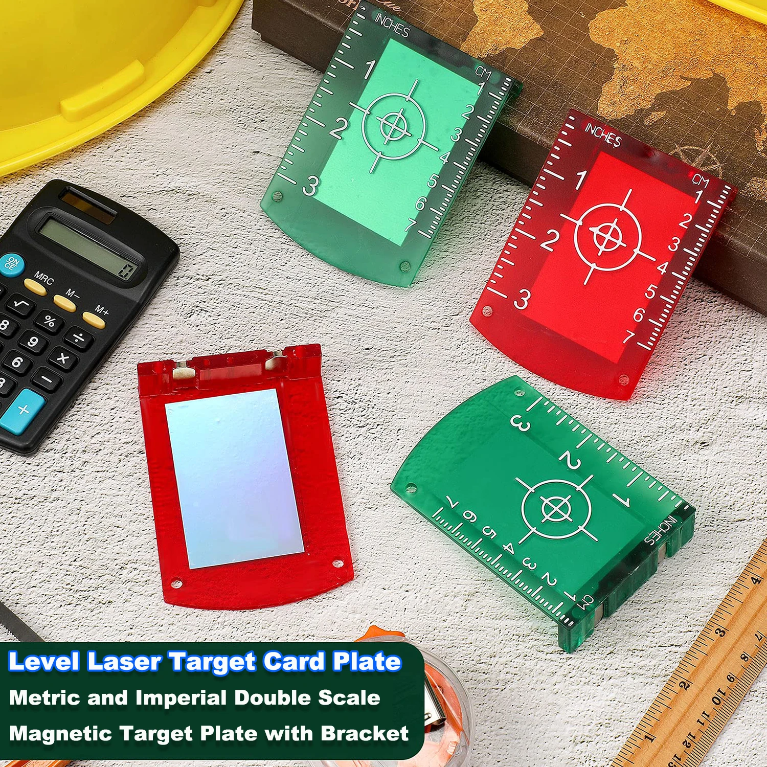 

2 шт., мишень для лазерного уровня, красный/зеленый линейный луч, дистанционная пластина, дюйм/см, выравнивающая доска, инструмент, подвесной на стене и пол