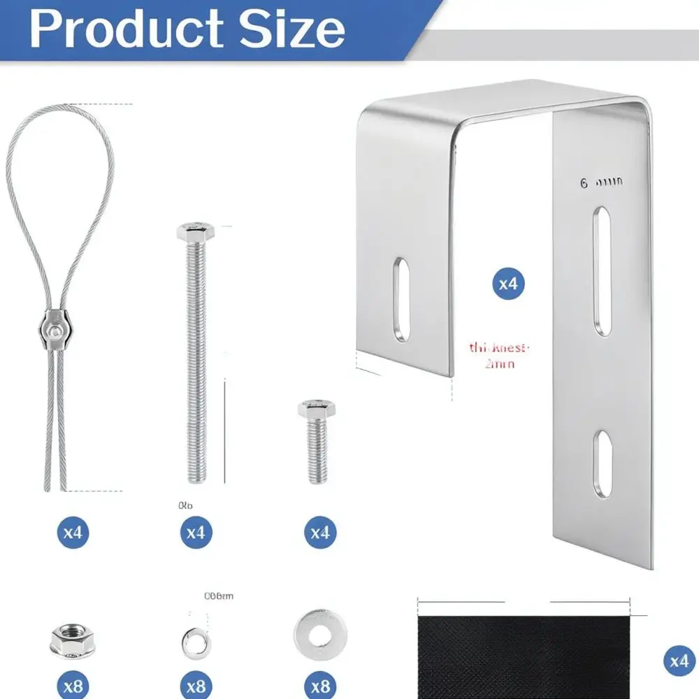 304 Stainless Steel Solar Hook Bracket For Balcony Railing Photovoltaic Panel Mount Hardware For Energy Application