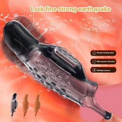 Vibrating Penis Ring Penis Sleeve Cock Enhancer Ring Solid Head Vagina Stimulation Reusable Penis Sleeve Sex Toy For Couple