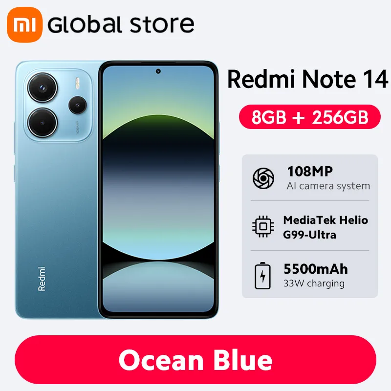 Global Version Xiaomi Redmi Note 14 Smartphone 128GB / 256GB ROM