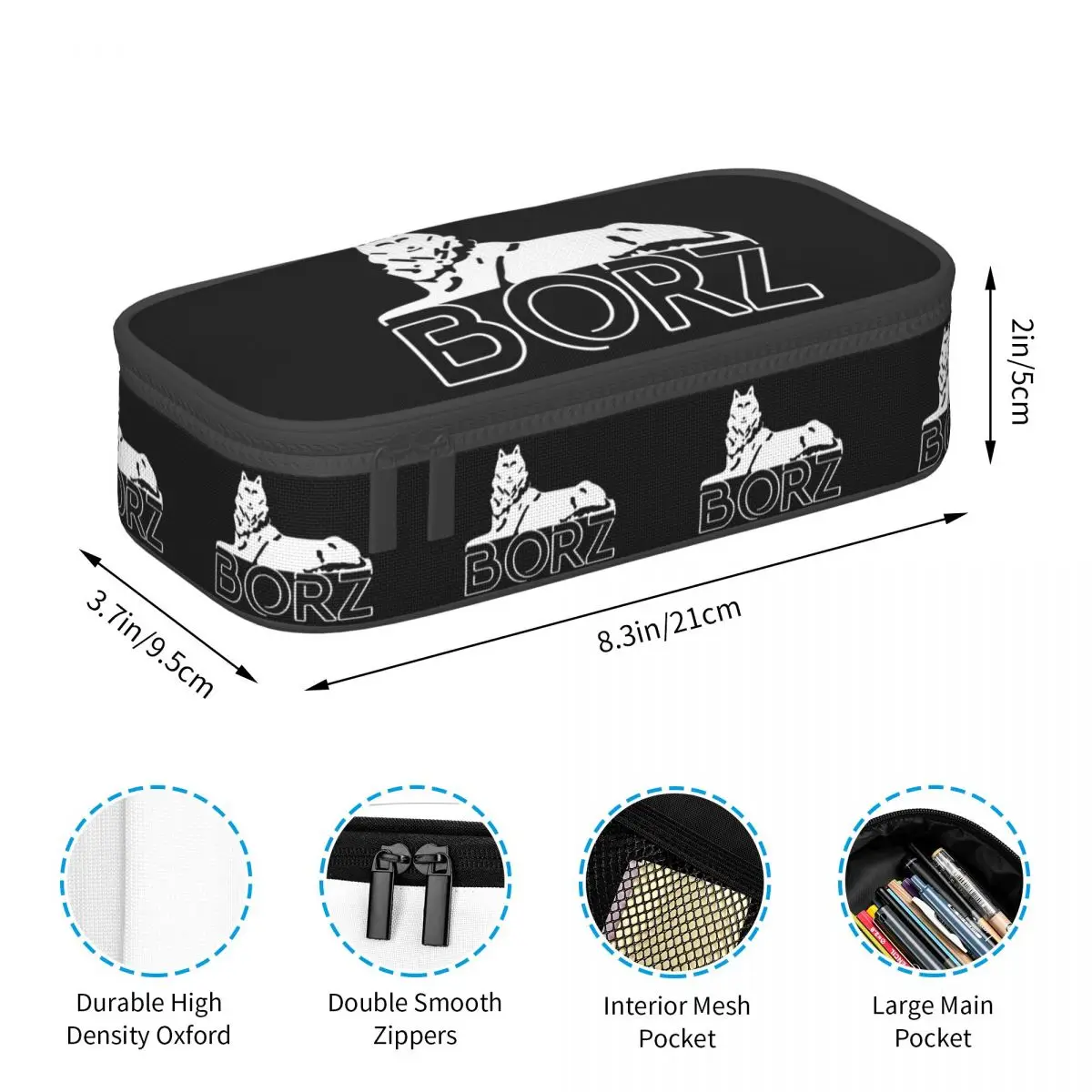 Чечен Боз Чечни Герб Пенал для мальчиков и девочек Подарки Коробка для ручек Сумка-карандаш Канцелярские принадлежности Сумка-держатель для ручек