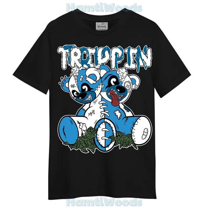 Powder Blue 9s Shirt - Trippin Bear Shirt Unisex