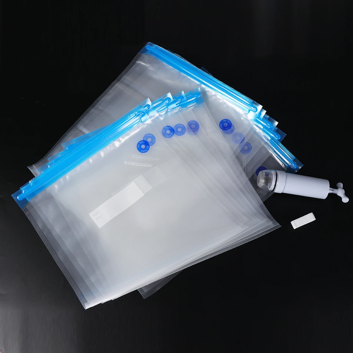 

Vacuum Compression Bag Fresh Keeping Exhaust Seal Set Storage Bags Space Saver Vacuum Pouch Food Preservation Camping Fishing