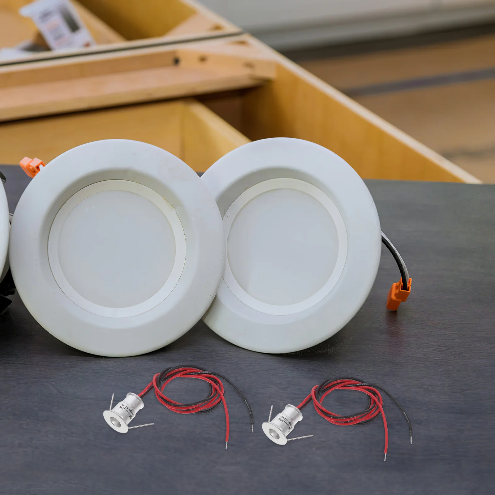 

2Pcs Mini Downlight LED 1W DC12V Compact Cabinet Light for Display Cases Closets Kitchens Rvs Boats Bright Embedded Spotlight