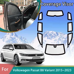 Car Full Coverage Sunshade For Volkswagen VW Passat B8 GT Variant 2015~2023 Auto Accessories Anti-UV Window Protector Interior