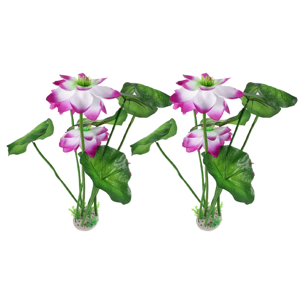 

2Pcs Realistic Aquarium Plants High Simulation Fish Tank Decorations Plastic Water Grass for Home Aquatic Landscape