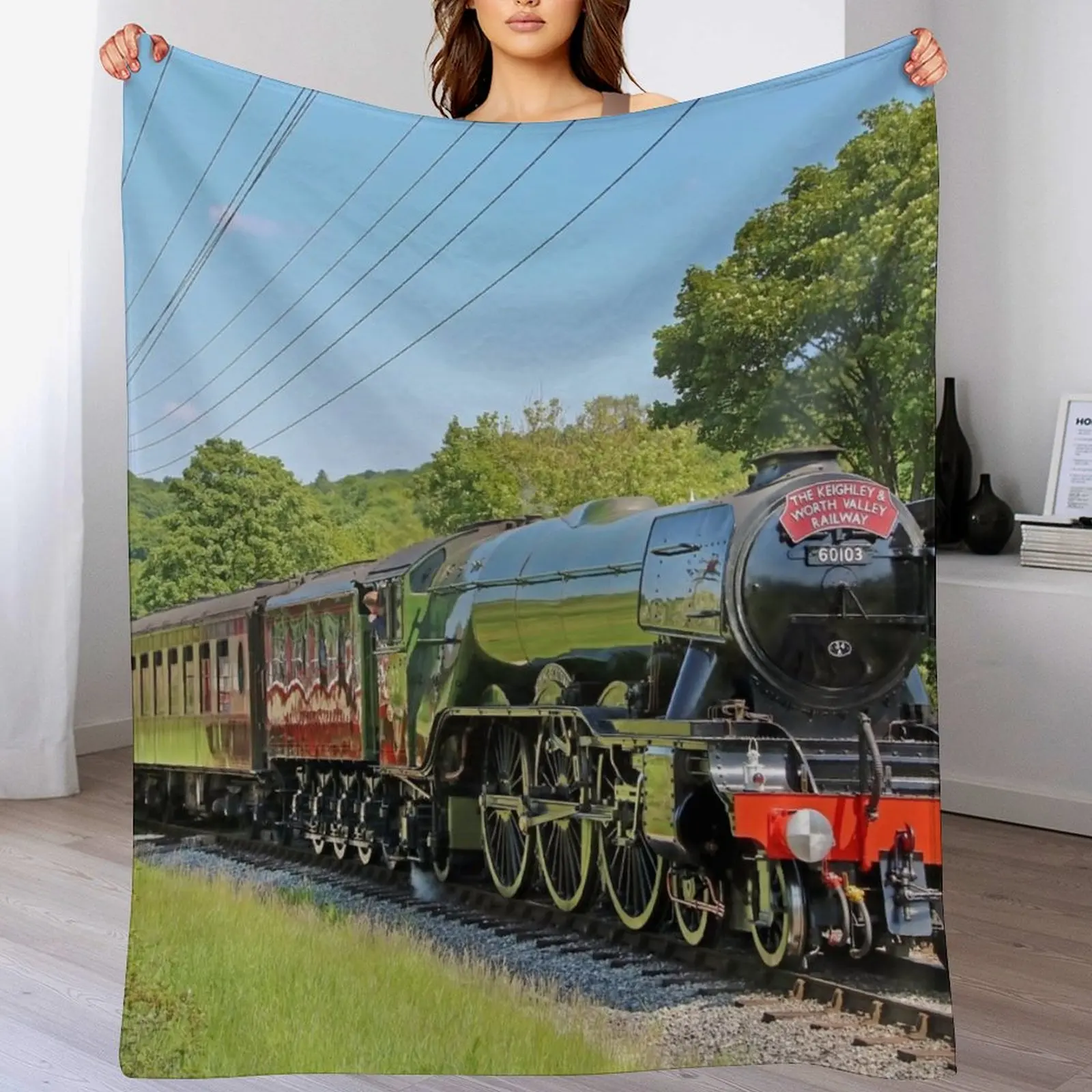 

Flying Scotsman 60103 Centenary KWVR - 10 Throw Blanket Custom decorative Vintage Blankets