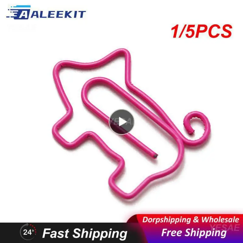 1/5PCS Binder Clip Fun And Functional Adorable Design Charming Trending Office Supplies Innovative Popular Gift Item