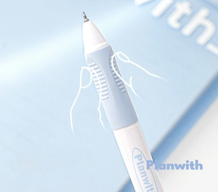 Planwith 3 Teile/satz Löschbaren Gel Stift Schreibwaren Student Schule Acsesories Stift 0,5mm Kristall Blau Tinte Seite Drücken Schreiben liefert – Detail 5