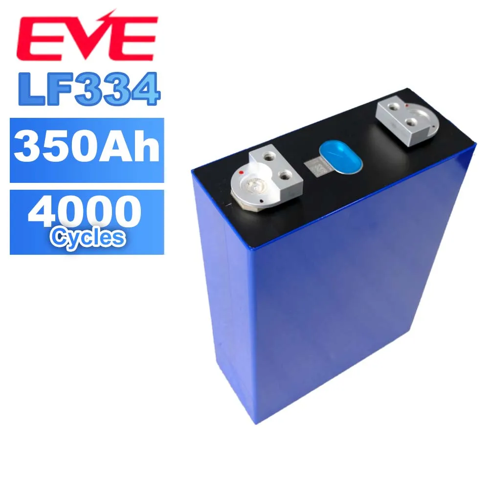 EU Pre-Order EVE 3.2V 334Ah LiFePO4 Cell LF334 EVE Super Dual Hole Studs Grade A Prismatic New Studs Cells DDP Shipping LF334 - view 3