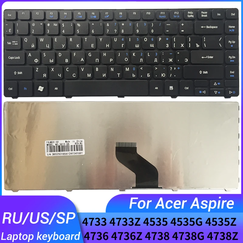

Русская/английская/испанская клавиатура для ноутбука Acer Aspire 5935 5935G 5940 5940G 3750ZG 3750 3750G 3750Z 3935 4752 4752G 4752Z 4349 4350