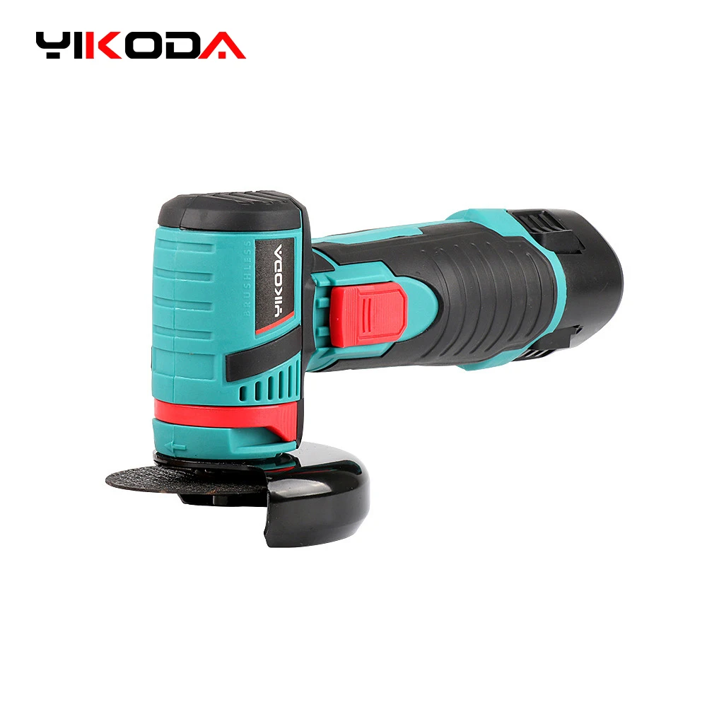 YIKODA 12V 브러시리스 미니 앵글 그라인더 무선 연마 그라인딩 머신 다이아몬드 커팅 전기 DIY 전동 공구
