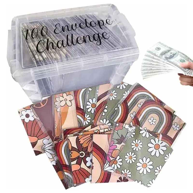 

Paper Money Envelopes Saving Challenge 100 Money Saving Envelopes Money Organizer For Cash Money Challenge Gift Box For Cash