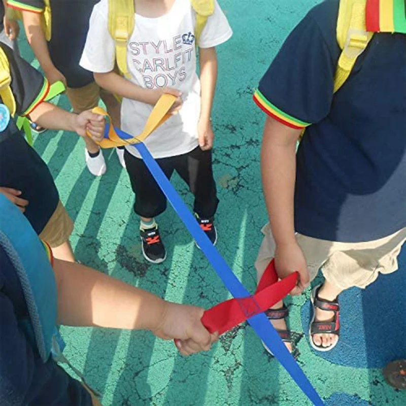 Corde da passeggio per bambini per scuola materna asilo nido per bambini maniglie colorate all'aperto per un massimo di 12 bambini 2 insegnanti