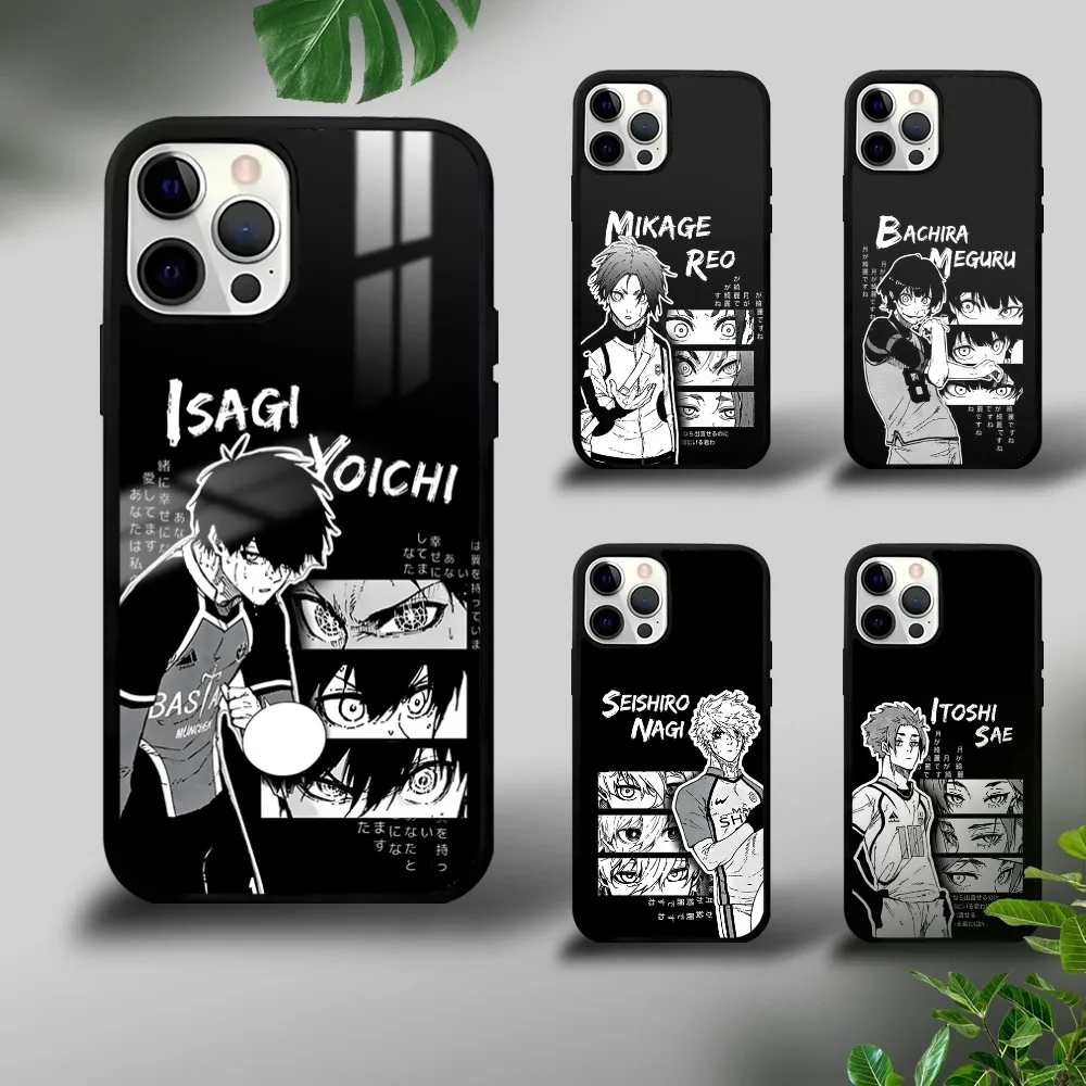 B-Blue L-Lock Anime Phone Case For iPhone 16 15 14 13 12 11 Pro Xs Max Mini Plus Celulares Hard Funda