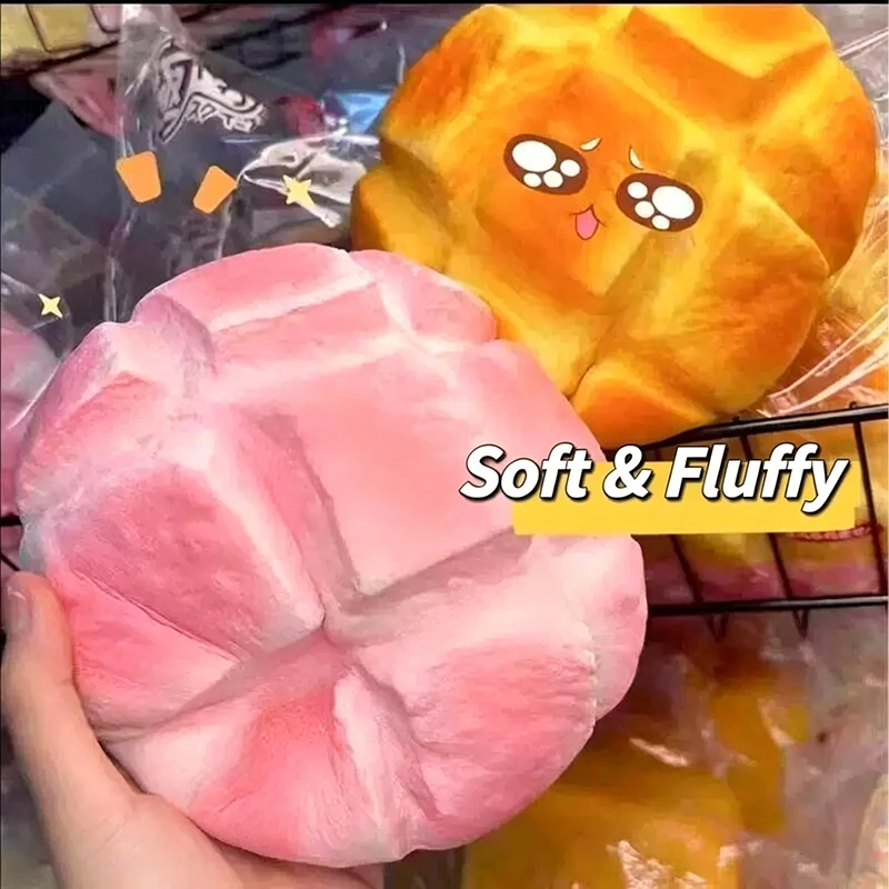 Jouet Squishy Géant en Forme de Pain Ananas à Rebond Lent, Anti-Stress et Anti-Anxiété pour Adultes