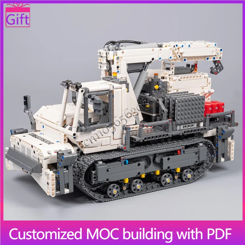 

2769 шт. MOC гусеничный транспортный автомобиль, автомобиль на заказ, строительные блоки, модель, креативная сборка «сделай сам», развивающая кирпичная игрушка в подарок