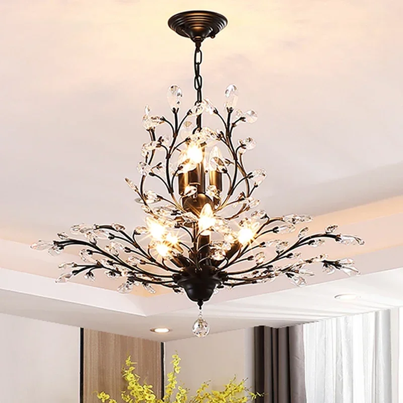 

Modern Crysatl Chandelier Loft Chandeliers Living Room Bedroom Kitchen Lustre Indoor Lighting Home Decor Loft Fixture Lights