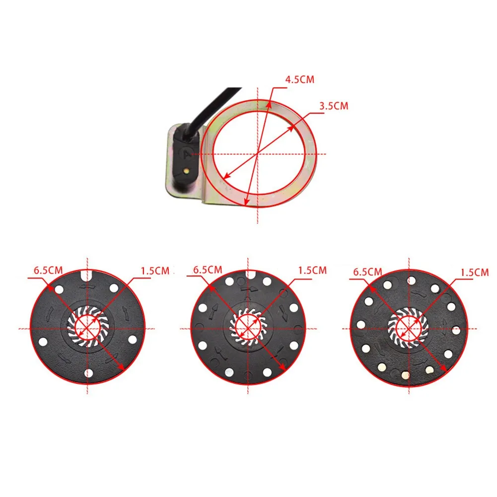 Electric Bicycle Pedal PAS  Assistant Sensor 5/8/12 Magnets Speed Sensor