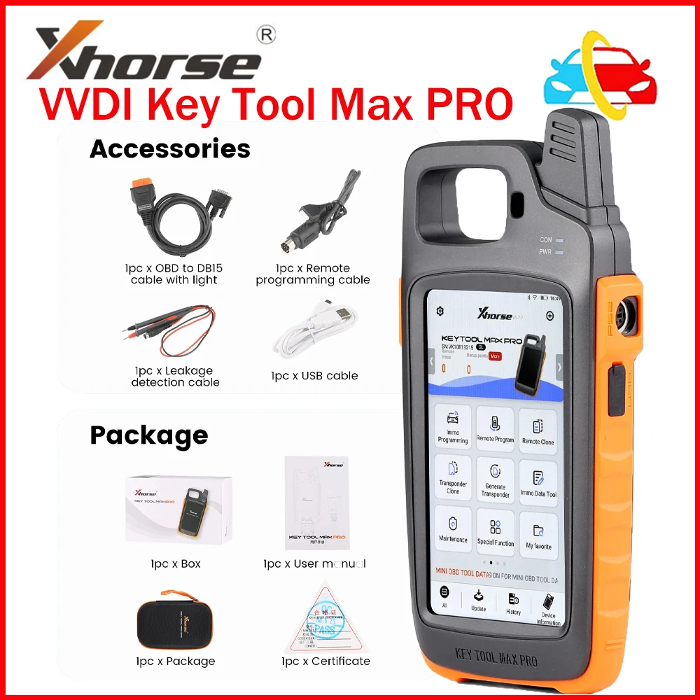 

Xhorse VVDI Key Tool Max Pro Adds CAN FD Work With MINI OBD Tool Function Support Read Voltage and Leakage Current