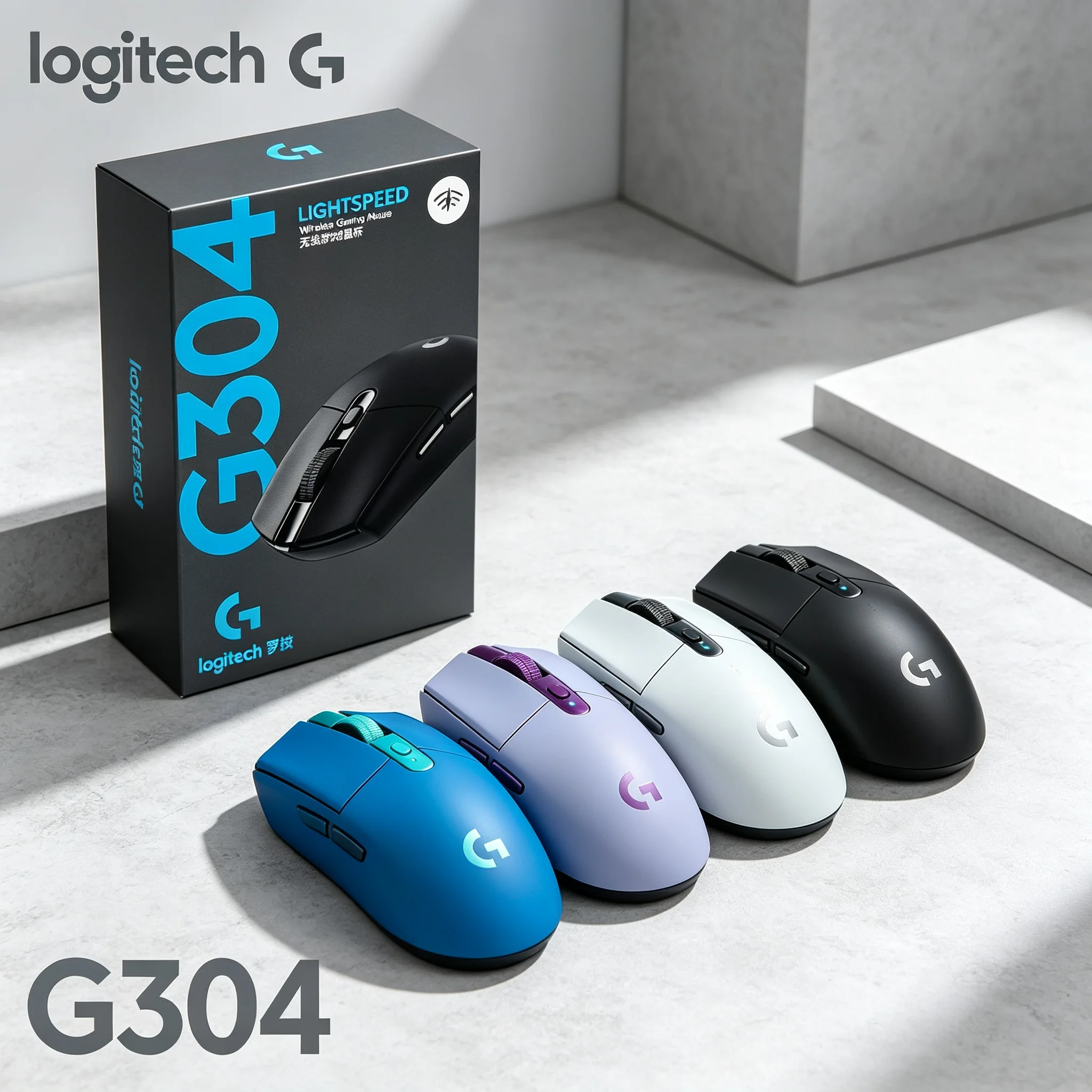 Logitech G304 Original Wireless Gaming Mouse, Anti‑Slip Side Surface, Optical Positioning Sensor Mice for Work Entertainment Dua