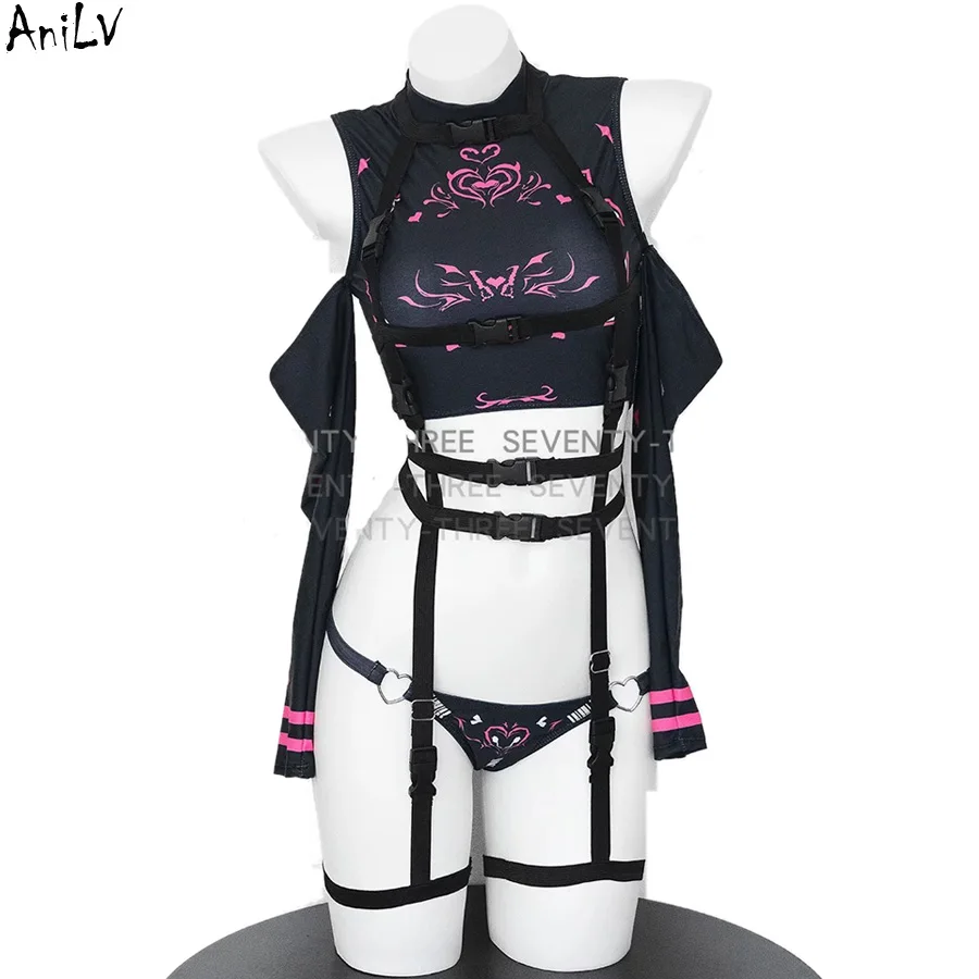 AniLV Game Anime Mech Medica Doctor Tight Fitting Bodysuit Mechanics Pharmacist Uniform Clothes Combat Outfit Cosplay Costume