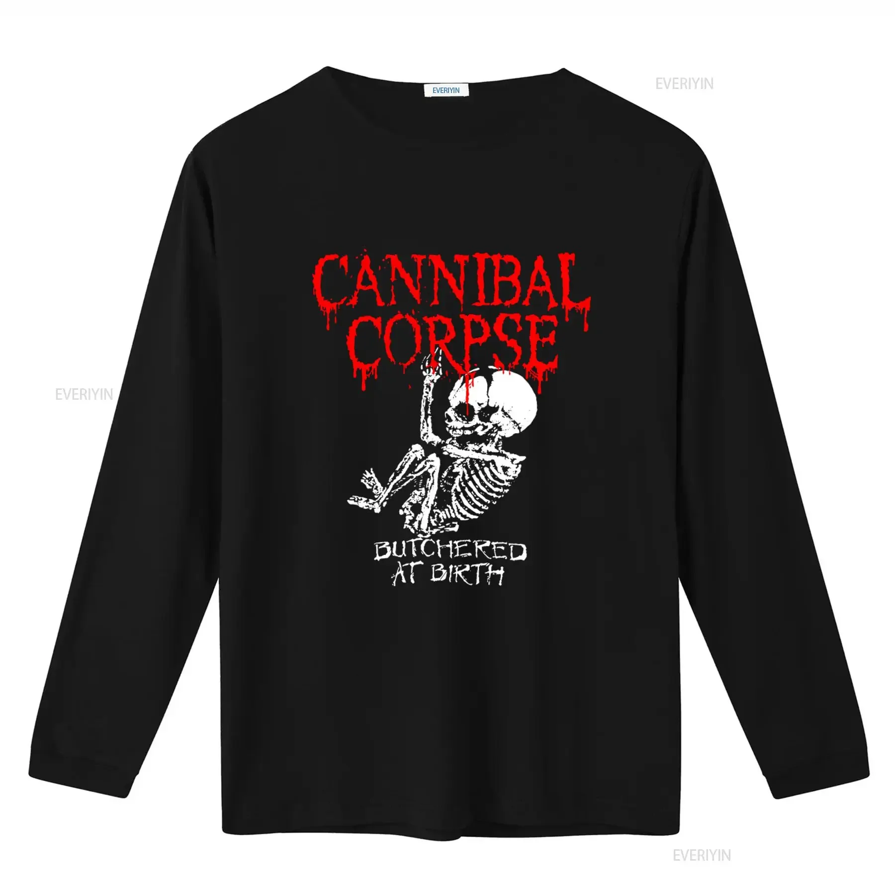 Cannibal Corpse Butchered At Birth T Shirt for Rock Band vintage Washed fashion Top For Everyday Wear Comfortable