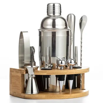 1/3/6/9/11pcs Cocktail Shaker Set Stainless Steel Bartender Kit Cocktail Mixer Wine…