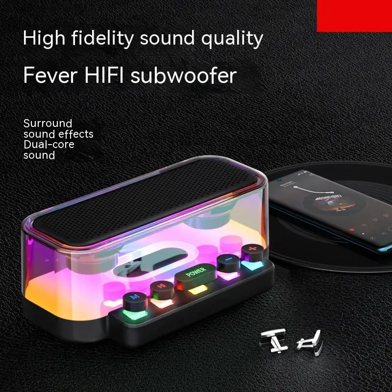 New Z6 Network Red Colorful Rgb Piano Wireless Bluetooth Speaker Esports Luminous Desktop Mini Audio Portable Intelligent Voice