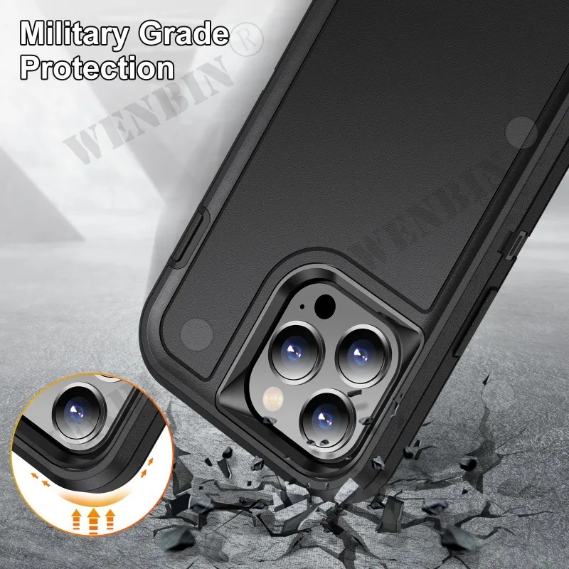 Case For iPhone 15 14 13 12 11 Pro Max Plus XR X XS 8 7 Plus SE Heavy Duty Shockproof Anti-Scratch Rugged Protective Cover