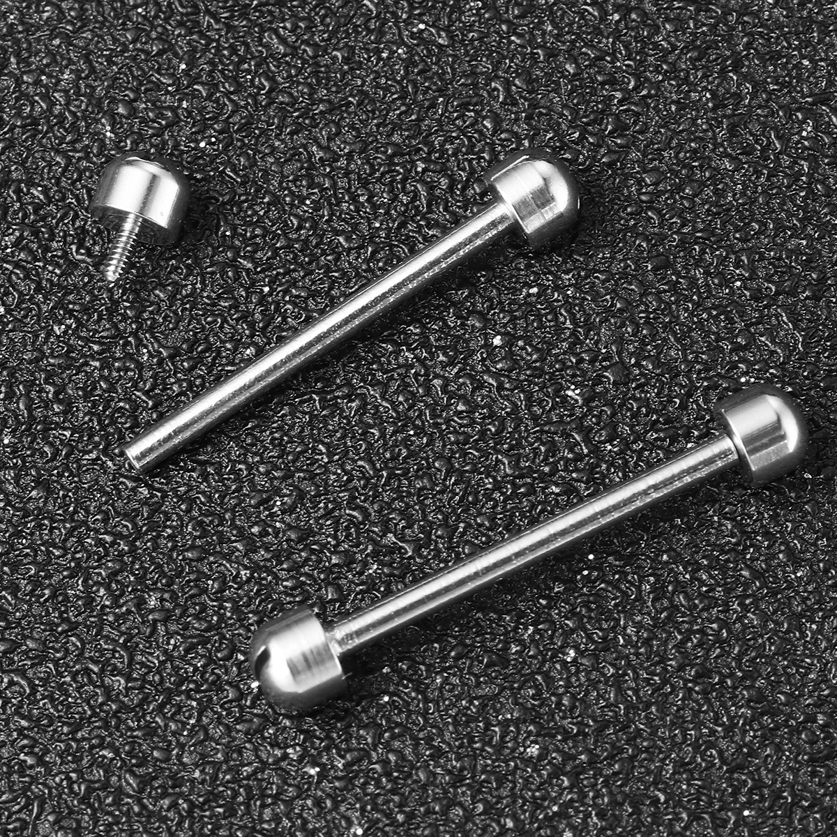 

2 Pcs Flat-on-one Screw Connecting Rod Watch Threaded Tube Small Alloy Parts Pin Accessories