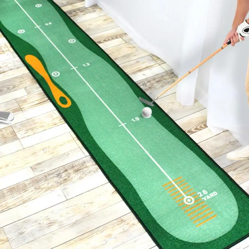 Golf Putting Mastery Equipment Golf Putting Training Mastery Aid Putting Mat Indoor Golf With Distance Marker For Home Gym Patio