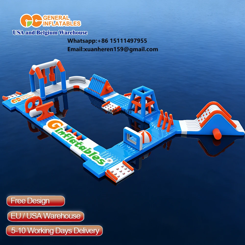 Inflatable Water Park Playground Commercial Amusement Park Ocean Style Inflatable Floating Water Park