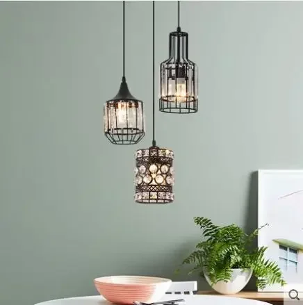 Restaurant modern minimalist personality creative porch bedroom living room corridor crystal led bar table cafe lighting