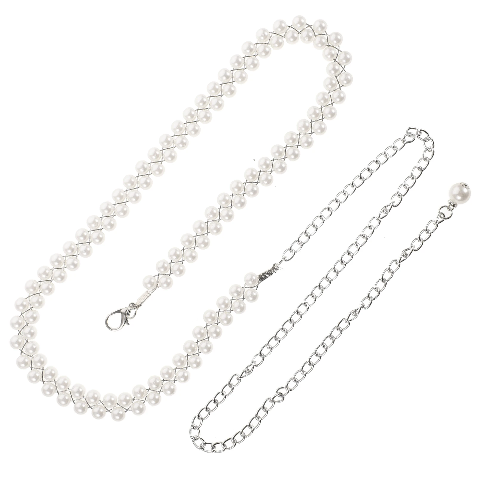 

Women Imitation Pearl Metal Body Adjustable Buckle Beach Party Dress Accessories Belly Jewelry For Female Tassel Chain Decor