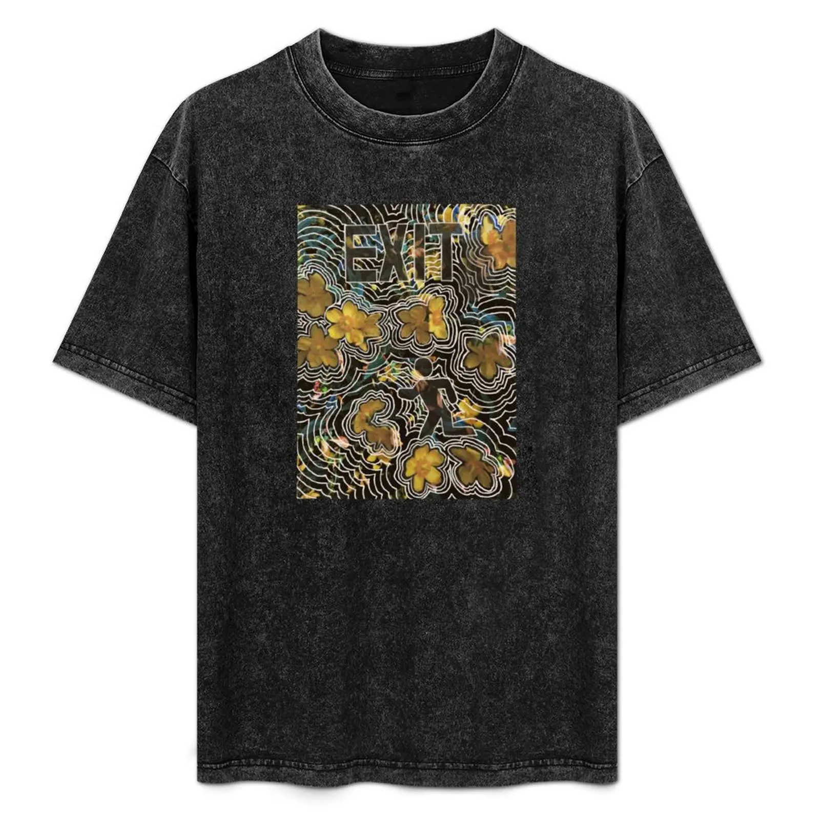 

wavy flower exit sign T-Shirt Trend Art Print T-Shirt