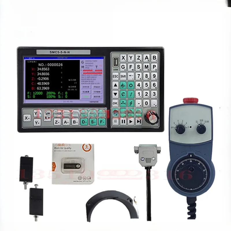 最新の5軸モーションコントロール,CNC USB,緊急停止,ハンドホイール,mpgコード,Smc5-5-n-n, 500KHz