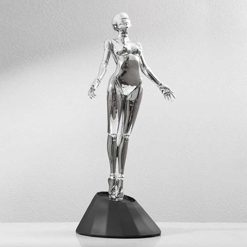 Modern Mechanical Goddess Figure Decoration Art Sculpture, Desktop Living Room Model Room Soft Decoration